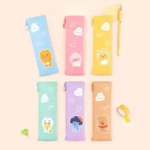 카카오프렌즈 러블리 미니 플랫 필통 리틀네오 물감