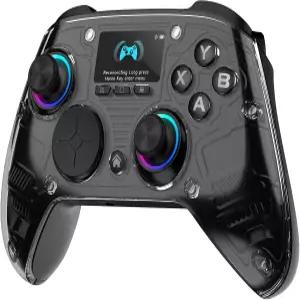 AOC PC 컨트롤러 - PC/스위치/스위치 2/iOS/안드로이드 홀 효과 조이스틱 및 트리거 RGB 조명 조절 가능한