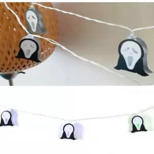 더블희 연말장식 해피파티 할로윈 LED 가랜드 점멸등 2M 10구 (스크림)
