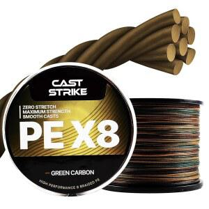 CASTSTRIKE 브레이드 낚싯줄, 100% PE X8 슈퍼 브레이드, 모든 수역용 프로용 | 제로 스트레치, 고강도, 마모 저항성, 부드러운 캐스팅, 바다, 민물, 배스, 메기, 송어, 잉어 낚시용 태클