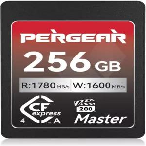 Pergear 256GB CFexpress 4.0 Type A 메모리 카드 1780/1600 MB/s VPG200 USB4.0(PCIe 4.0) Raw 8K 30P