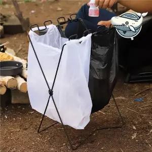 차박 용 쓰레기 봉투 거치대 블랙 캠핑 정리함 캠핑소품 캠핑거치대
