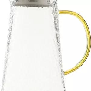 내열유리물병 옐로우 물유리병 홍차티포트 1.4L
