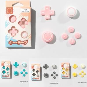 디자인 실리콘 소프트 D 패드 크로스 버튼 ABXY 키 스티커 스킨 케이스 스위치 라이트 NS 조이 콘 엄지 스