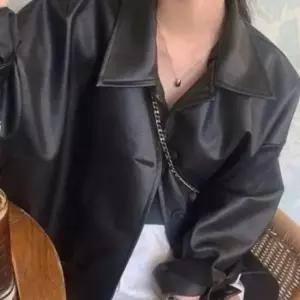 LD 여성 카라넥 라이더 자켓 레더점퍼 오버핏 바이크