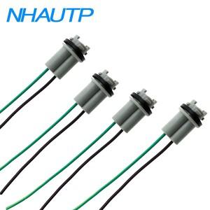 NHAUTP 4피스 T15 W16W 소켓 커넥터 배선 하네스 자동차 백업/역방향 램프베이스 홀더 어댑터 케이블