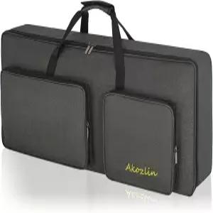 AKOZLIN 49건반 키보드 기그백 34×13×4 휴대용 전자 피아노 케이스 접이식 가방