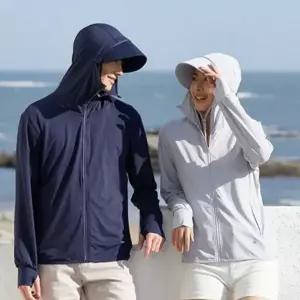 아이스 래쉬가드 아웃도어 데일리 자외선 남성 후드 래쉬가드 차단 여름 남녀공용 집업 냉감 상의 얇은