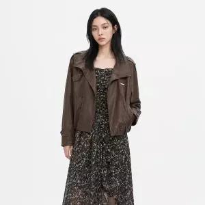 [에고이스트](강남점)[기획] 더블버튼 페이크레더 점퍼 (ES4EF900)
