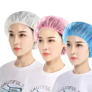 일회용 위생모자 100매 대용량 부직포 요리 헤어캡 - 위생모자, 급식실모자, 주방모자