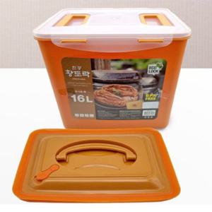 대용량 누름판 김치통 반찬밀폐용기 16L 세트
