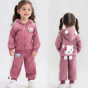 아동 상하복 유아 코듀로이 고양이 맨투맨 조거 봄가을 상하 트레이닝 팬츠 기모 자수