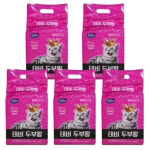 테비 두부왕 가는입자7L 복숭아X5개(1박스)