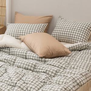 BEDCOVER 차렵 이불 쿠키체크 피치가공 SS