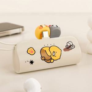 혜명생필품몰 카카오프렌즈 도킹형 보조배터리 아이보리 5000mAh - 개 (1개입) 여행용보조배터리 모바일배