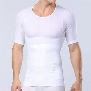 남성 보정 속옷 보정 속옷 티셔츠 이너웨어 뱃살 커버 언더웨어 스포츠 슬림핏 기능성 반팔