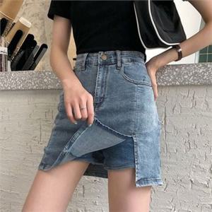 여성 데님 스커트 여성 스커트 언발란스 데일리 청치마 바지 여름 반바지 속바지