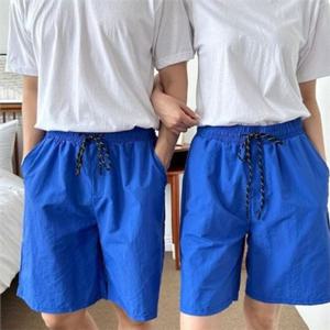 남녀공용 비치 반바지 남녀공용 수영복 반바지 물놀이 커플 여름 휴가철 드로스트링 주머니 속건성 여행용