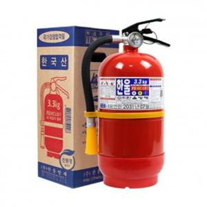 혜명잡화몰 ABC 분말소화기 3.3kg 국산 KOREA / 소화기위치스티커 동봉 - 개 (1개입) 국산소화기 소화기3.3