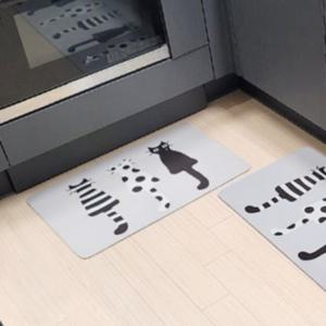 검정 고양이 발판 빨아쓰는 규조트 발매트 40x60