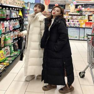 후드 아우터 겨울 교복 패딩 롱 점퍼 데일리 여자