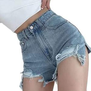 데님반바지 청반바지 하프 반바지 여성 워싱 데님 여성반바지 여성청바지 숏팬츠 찢청 데일리룩 여름