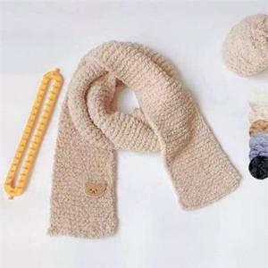 diy 목도리 초보자 뜨개질 키트 만들기 선물 따뜻한 겨울 패키지 털실 핸드메이드