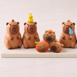 차량용 귀여운 카피바라 패밀리 송풍구 클립 방향제 디퓨저