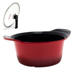 양수냄비 16cm 세라믹 통주물 칼라 국 찌개 미니 원형 인덕션