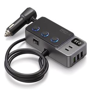 차량용 시거잭 고속충전기 멀티포트 120W USB 충전포트 5P 시거잭 소켓 3구