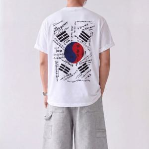 태극기 프린팅 오버핏 반팔티 3color