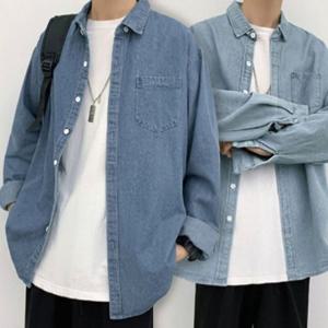 2color 데님셔츠 연청 캐주얼 진청 남자 남방 청남방