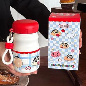 캐릭터 스트랩 물병 물통 우유병 텀블러 430ml 레드