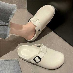 남녀공용 뮬 슬리퍼 남녀공용 캐주얼 뮬 데일리 버클 실내 무지 편한 여름 샌들