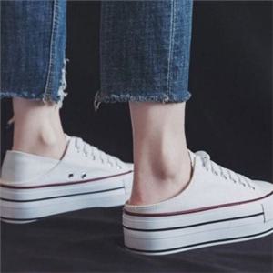 여성 통굽 뮬 여성 슬립온 뮬 레이스업 스니커즈 데일리 여름 캔버스화 베이직 오픈백 캔버스 키높이 무지