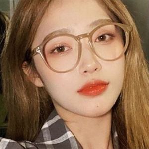 여성 뿔테 안경 여성 패션 안경 동글이 베이직 라운드 투명 유광 코디