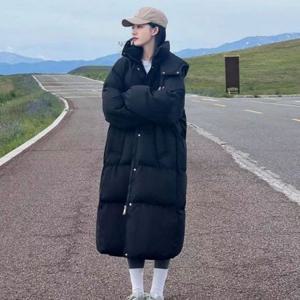 교복 여자 패딩 겨울 무지 하이넥 롱 아우터 겨울