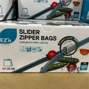 슬라이더 지퍼 백 스탠딩 지퍼 백 다용도 스탠드형 재사용 냉동 냉장 대용량 밀봉 냉장고 정리 보기