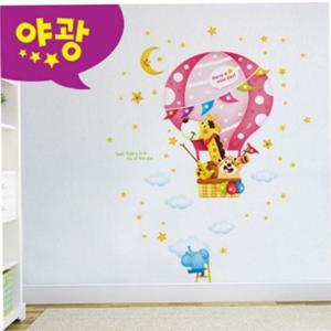 아동 야광 스티커 아동 벽면 데칼 꾸미기 어린이 동물 아이 벽지