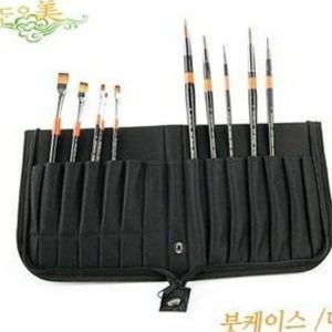 미술 붓 케이스 미술 용품 붓 케이스 폴리에스테르 휴대용 롤업 전문가용 수채화 화구 메이크업 브러쉬