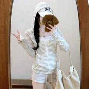 후드 여름 데일리 데미츠 단가라 쿨 아이스 집업