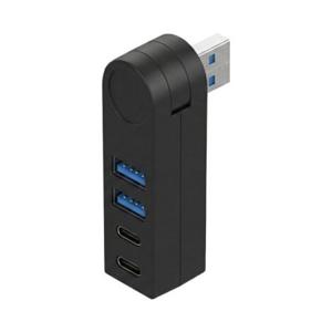 4포트 USB 허브 C타입 A타입 360도 회전 무선 마우스 키보드 게임기 외장하드
