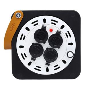 러그박스 캠핑릴선 큐브릴 20M USB 캡형 (블랙화이트) 코드릴 멀티탭