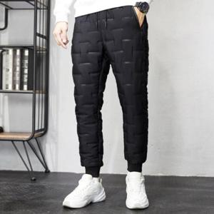 남성 덕다운 패딩 조거팬츠 방한 트레이닝 바지