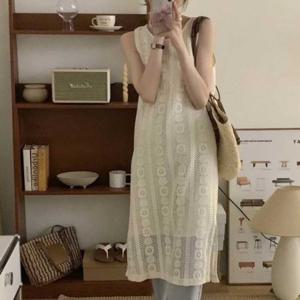 민소매 레이스 나시 자수원피스 바캉스휴양지룩 신혼여행패션 NM-0140 TD-1004613