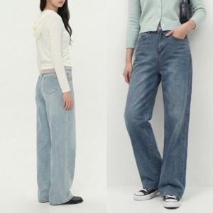 스판 워싱 세미와이드 데님팬츠 여성청바지 여성데님팬츠 4color JEB-1006491