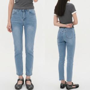 허리밴딩 스판 슬림 일자 데님팬츠 허리밴딩팬츠 밴딩청바지 청바지 JEB-1006757