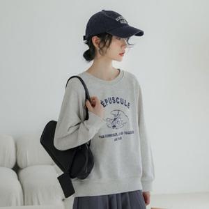 나그랑 레터링 맨투맨 티셔츠 루즈핏 LL-T133