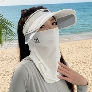 날개 선캡 머프 마스크 세트 햇빛가리개 골프 썬캡