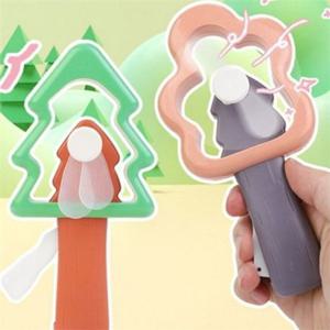 어린이 수동 선풍기 어린이 자가발전 선풍기 귀여운 핸들형 장난감 휴대용 무전원 나들이 손잡이 가벼운
